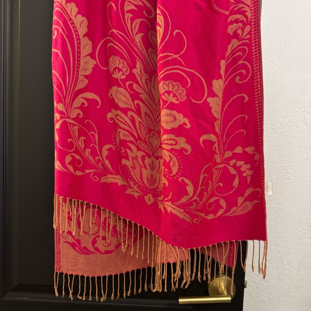 Pink and Gold Scarf